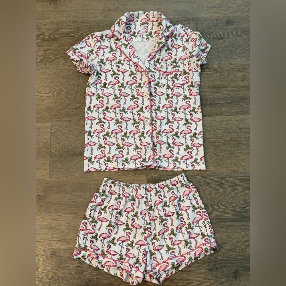 Roller Rabbit Pink Flamingo Pajama Set XXS